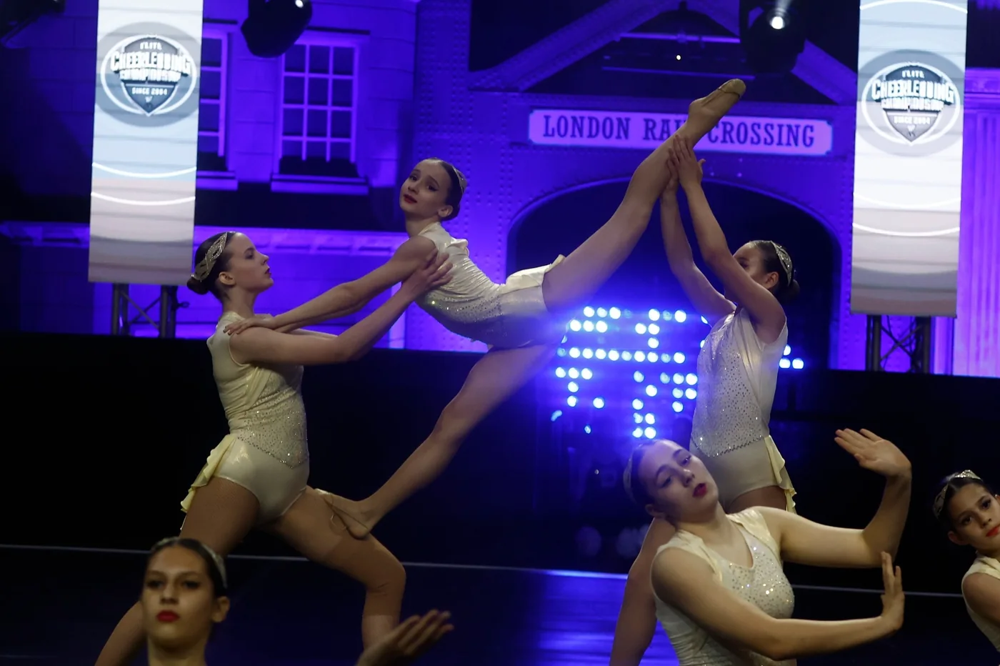 CheerLadies acrobatic performance on stage